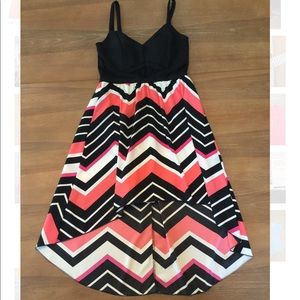 Charlotte Russe High Low Chevron Dress